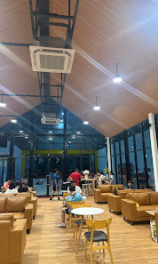 Air-conditioned waiting lounge with seating